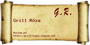 Grill Róza névjegykártya