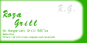 roza grill business card